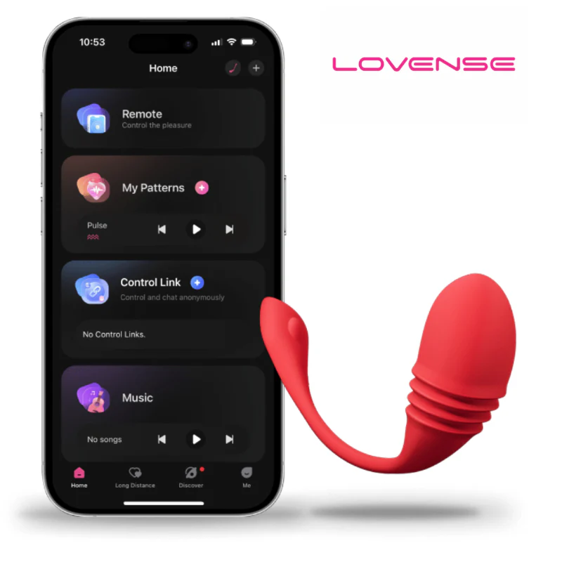 Lovense Vulse app-controlled thrusting egg vibrator