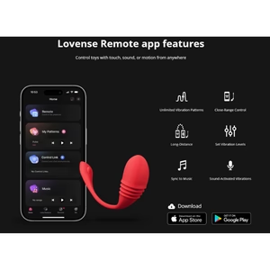 Lovense Vulse app-controlled thrusting egg vibrator