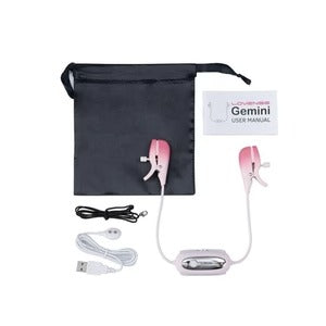 Lovense Gemini app-controlled vibrating nipple clamps
