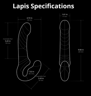Lovense Lapis blue tooth app controlled vibrating strapless strap on